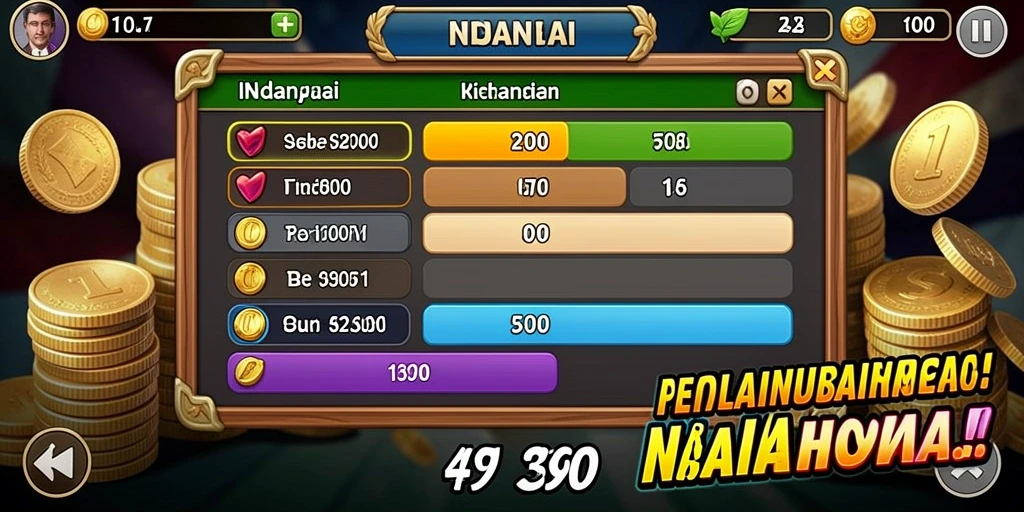 Tampilan antarmuka permainan yang menarik dan ramah pengguna.
