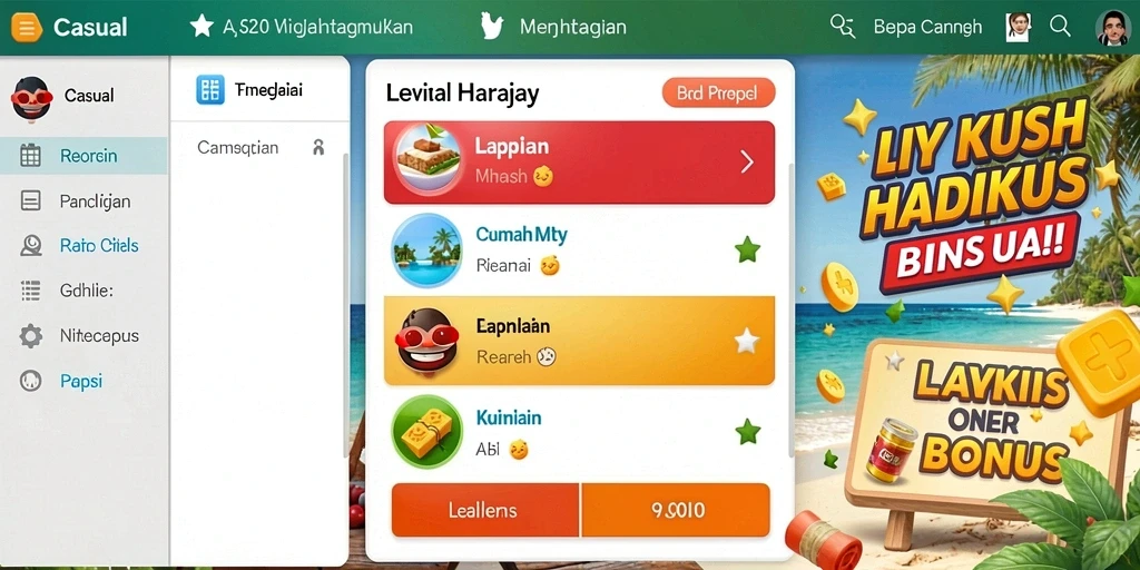 Tampilan awal yang menarik dan user-friendly.