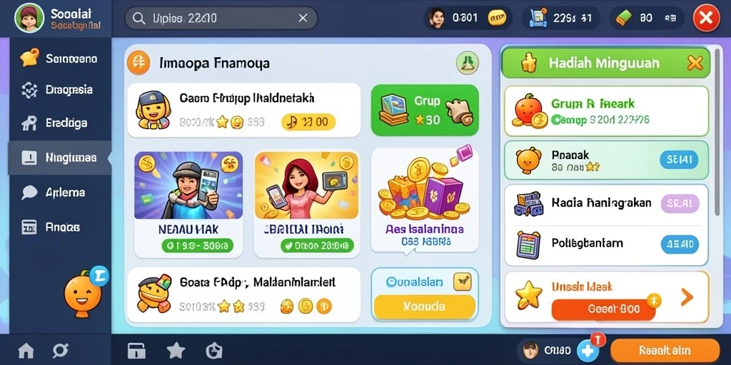 Tampilan antarmuka permainan yang menarik dan mudah digunakan.