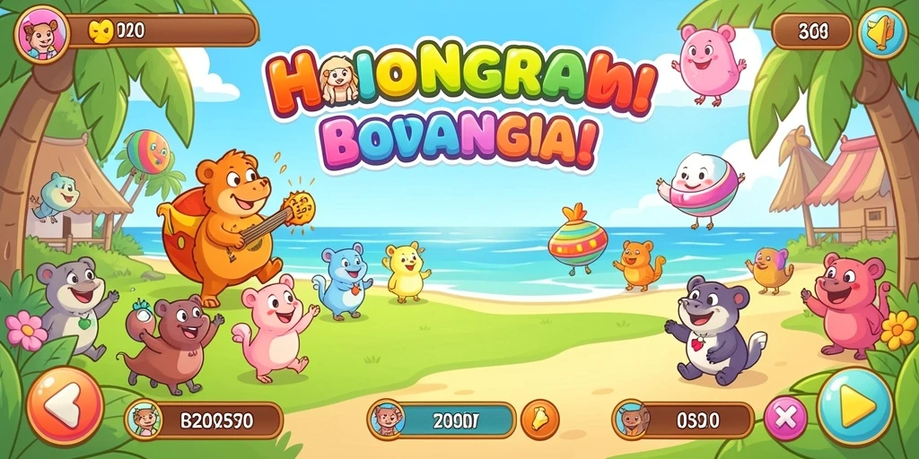 Tampilan awal game yang menarik dan mudah dinavigasi.