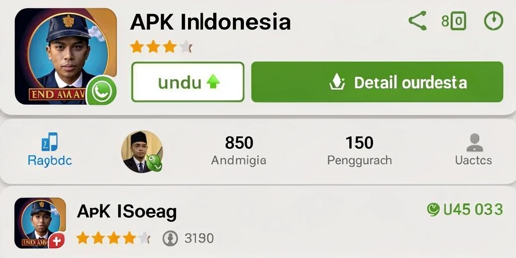 Tampilan awal dengan karakter pilihan yang beragam.