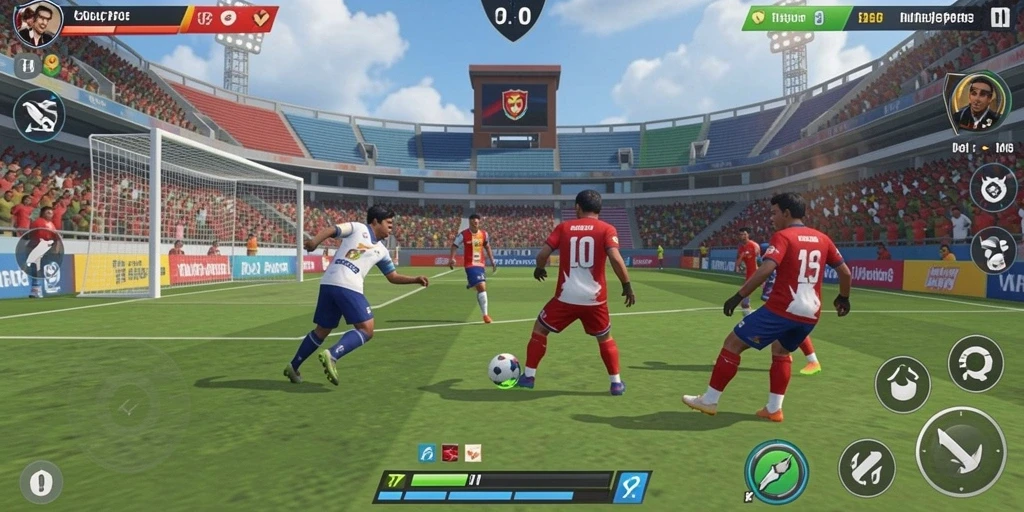 Tangkapan layar menampilkan level pertama yang penuh warna.